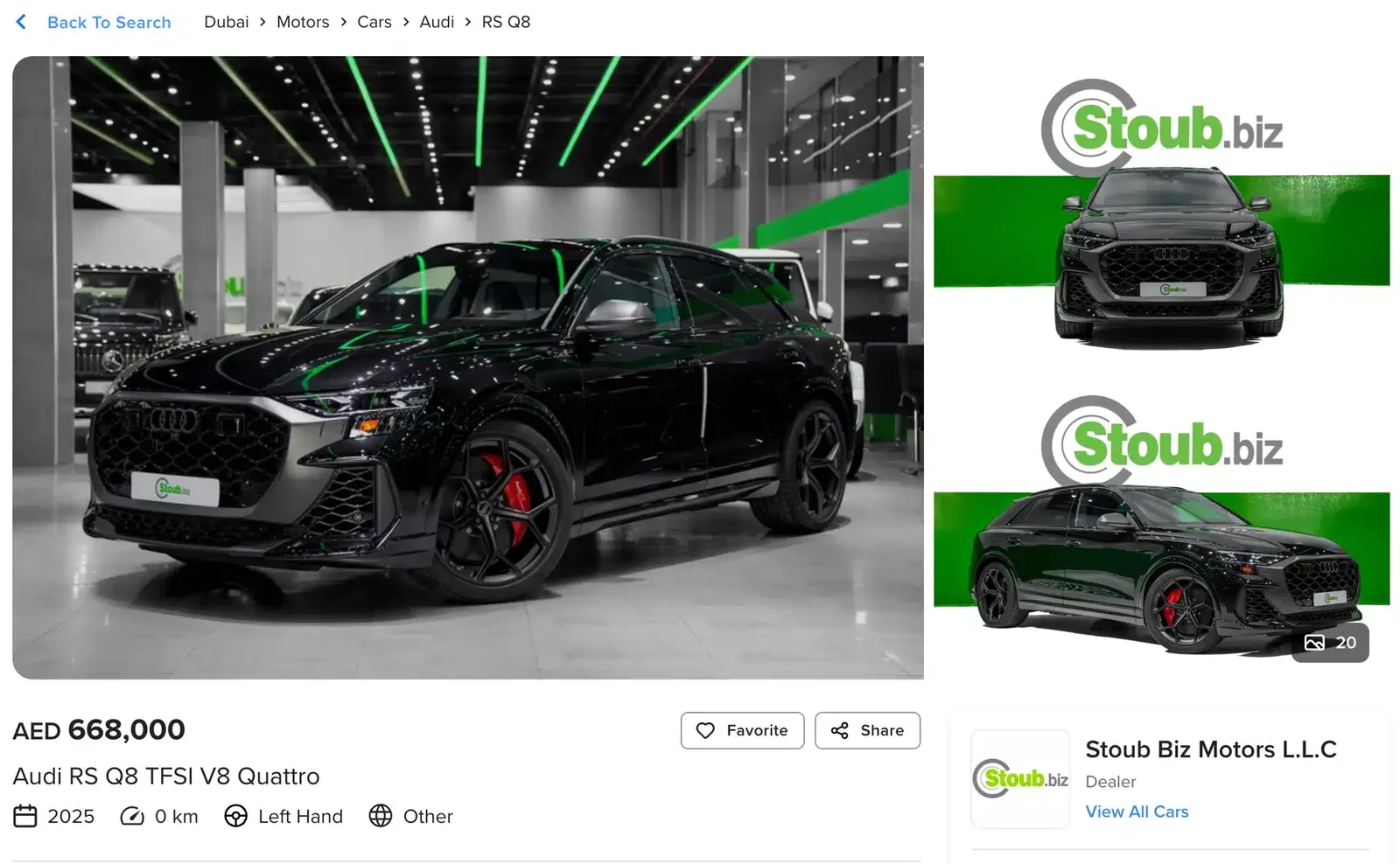 Audi RSQ8 sur Dubizzle