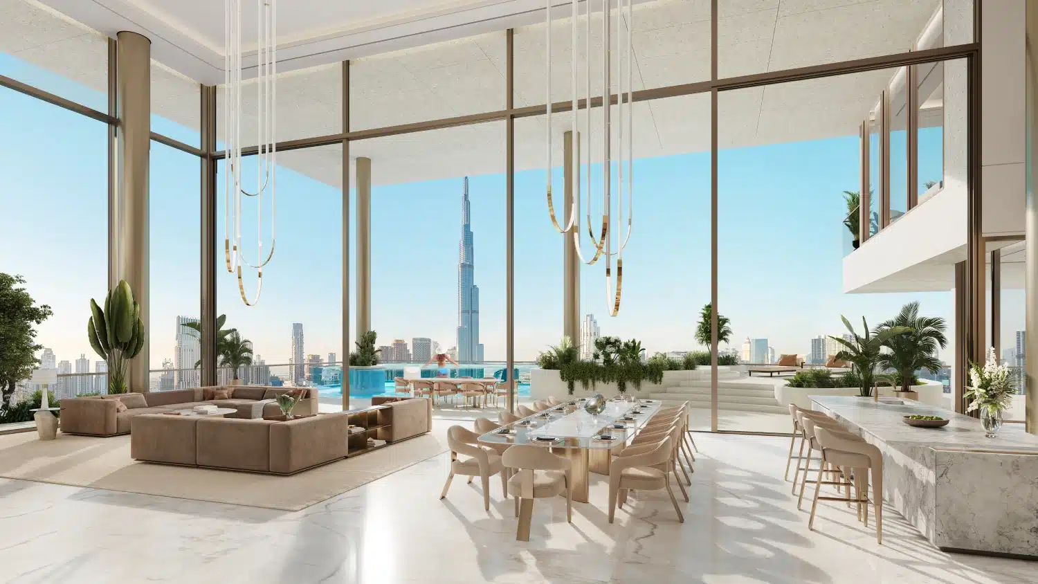 Appartement à Dubaï avec vue sur la ville