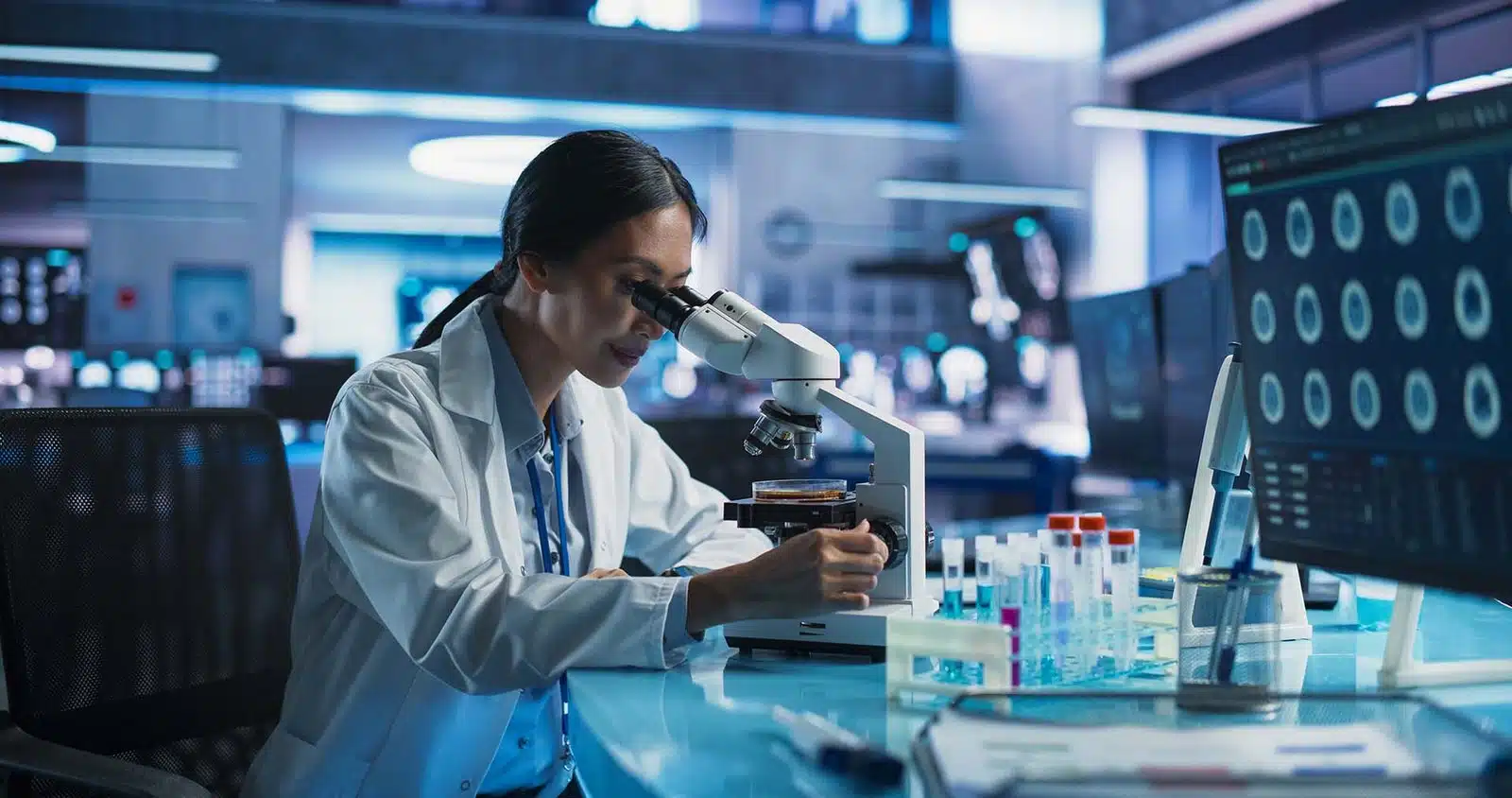 Scientifique dans un laboratoire